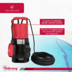 Bomba Sumergible De Desagote Motorarg Sap As50 - Agua Sucia - Imagen 4