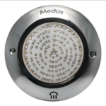 Luz Acero Inox Para Pileta Piscina De Fibra Medus 9w Rgb