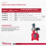 Bomba Agua Presurizadora Motorarg Tip Pres 20 0.75 Hp - Imagen 3