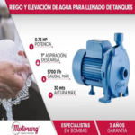 Bomba Centrifuga Bc 75 M - 3/4 Hp - Motorarg Monofásica - Imagen 2