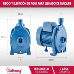 Bomba Centrifuga Bc 75 M - 3/4 Hp - Motorarg Monofásica - Imagen 3