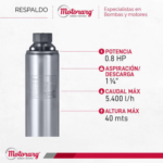 Bomba Sumergible De Pozo Motorarg 4pack80 0.8 Hp - Imagen 2