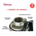 Bomba De Pozo Motorarg Bms 404 De 1,5 Hp Color Gris ARRANQUE DIRECTO - Imagen 4