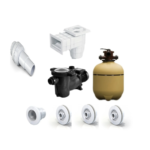 Kit Pileta P/f.v. 50.000 L  Filtro Vc30 + Bomba 0.5hp Vulcano 3 Retornos + 1Virola+1 union rapida