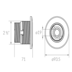 Virola Retorno Orientable Piscina Hormigon Rosca 1 1/2 - Imagen 3