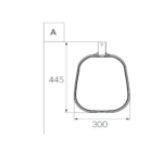 Sacahojas Red Plana Vulcano de 445 x 300 mm para mango de ø19 mm Repuesto Piscina - Imagen 3
