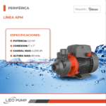 Bomba periférica Leo  Apm 110 1.5 Hp - Imagen 2