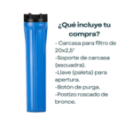 Carcasa Portafiltro Xl 20x2,5 Filtro Purificador De Agua - Imagen 3