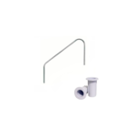 Pasamanos Baranda Piscinas 4 Escalones Vulcano Con Vainassamanos para escalera largo 129056 + 2 vainas (127000)  Código: 129056  DESCRIPCIÓN  Pasamano largo, de acero inoxidable 304. Diámetro ø 38,1mm, con terminación pulido brillante. Ideal para colocar en escaleras de 4 escalones. Sólo para piscinas de hormigón.  INCLUYE:  1 pasamanos cod 129056 2 vaina cod 127000